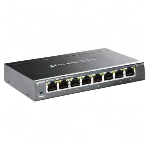 TP-Link TL-SG108E Managed Switch 8 Port Gigabit Ethernet LAN Switch(Plug-and-Play Netzwerk Switch,Metallgehäuse, QoS, IGMP-Snooping,LAN Verteiler, zentrales Management, energieeffizient)schwarz - Image 2