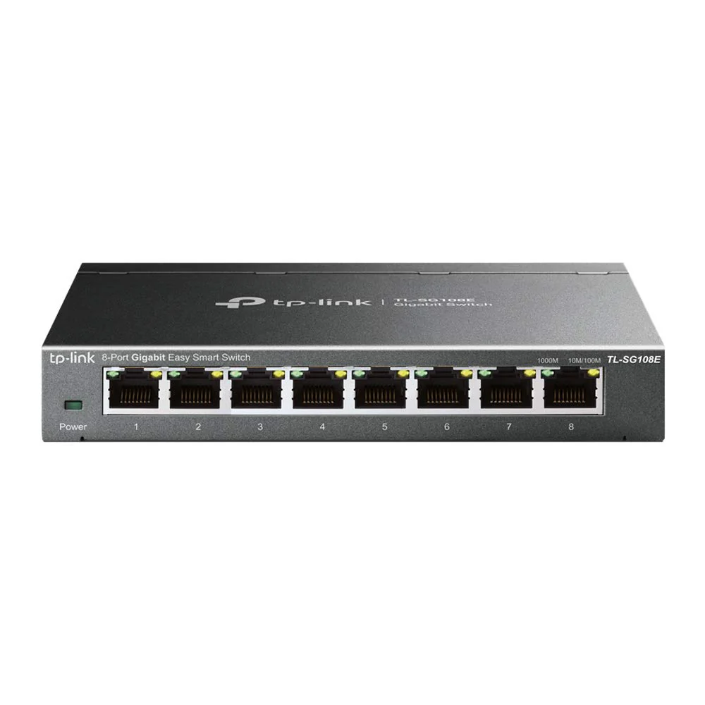 TP-Link TL-SG108E Managed Switch 8 Port Gigabit Ethernet LAN Switch(Plug-and-Play Netzwerk Switch,Metallgehäuse, QoS, IGMP-Snooping,LAN Verteiler, zentrales Management, energieeffizient)schwarz - Image 4
