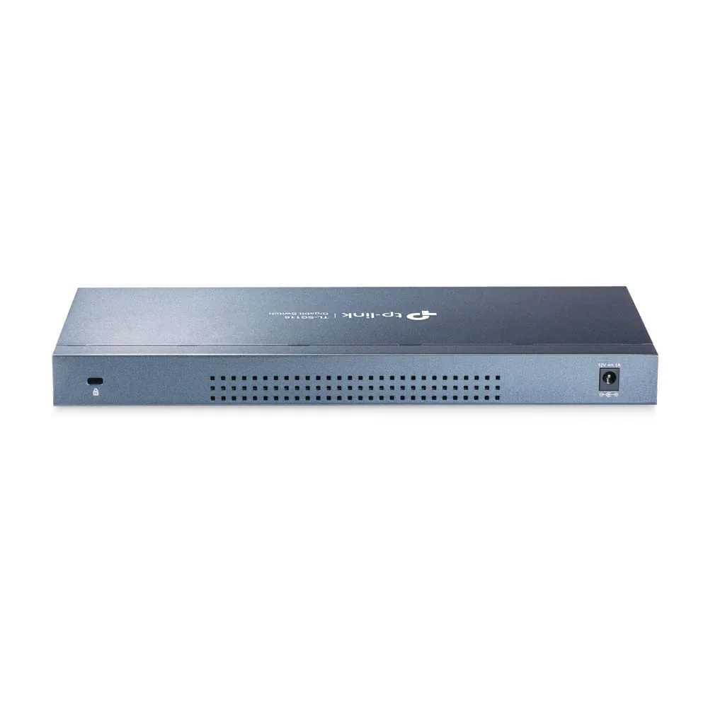 TP-Link TL-SG116 16-Ports Gigabit Netzwerk Switch (32 Gbit/S Switching-Kapazität, geschirmte RJ-45 Ports, Metallgehäuse, IGMP-snooping, Unmanaged, Plug-und-Play, lüfterlos) blau metallic - Image 6