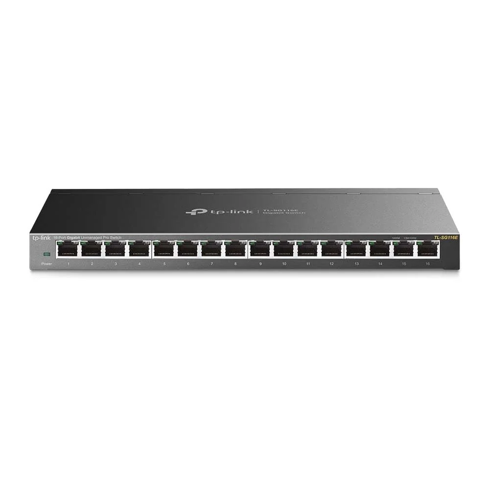 TP-Link TL-SG116E 16-Ports Gigabit Easy Smart Managed Netzwerk Switch(Gigabit-RJ45-Ports, Metallgehäuse, optimiert Datenverkehr, IGMP-Snooping, zentrales Management, energieeffizient)schwarz metallic - Image 3