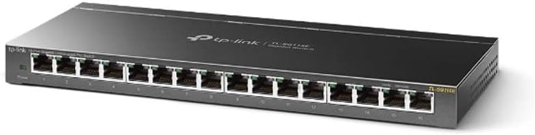 TP-Link TL-SG116E 16-Ports Gigabit Easy Smart Managed Netzwerk Switch(Gigabit-RJ45-Ports, Metallgehäuse, optimiert Datenverkehr, IGMP-Snooping, zentrales Management, energieeffizient)schwarz metallic - Image 4