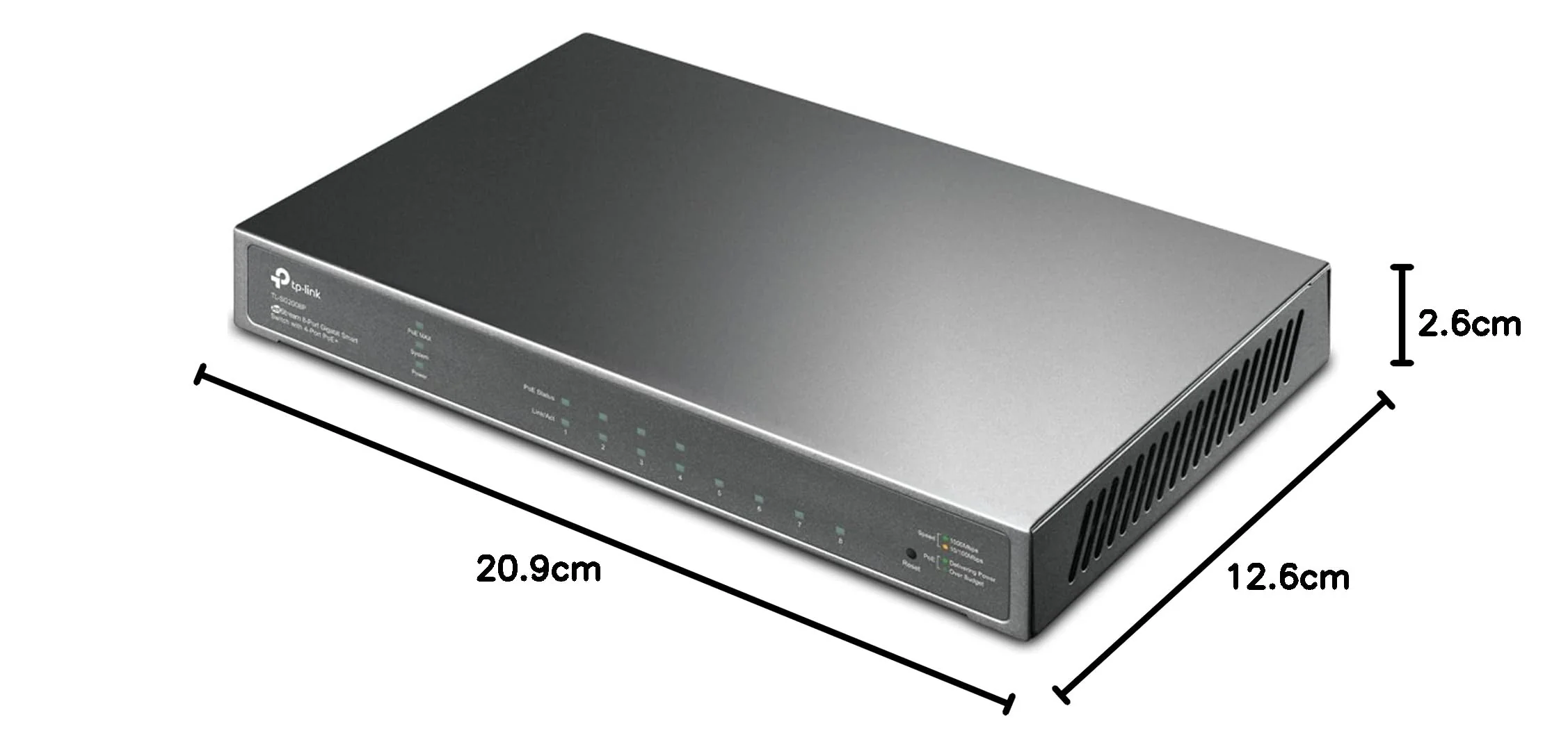 TP-Link TL-SG2008P 8-Port Smart Managed Netzwerk LAN Switch mit 4 PoE+ Ports (62 Watt, IEEE-802.3af/at, Zentrales Cloud-Management, Omada SDN, QoS, IGMP, LAN ) Schwarz, Geschäfts-Netzwerk - Image 4