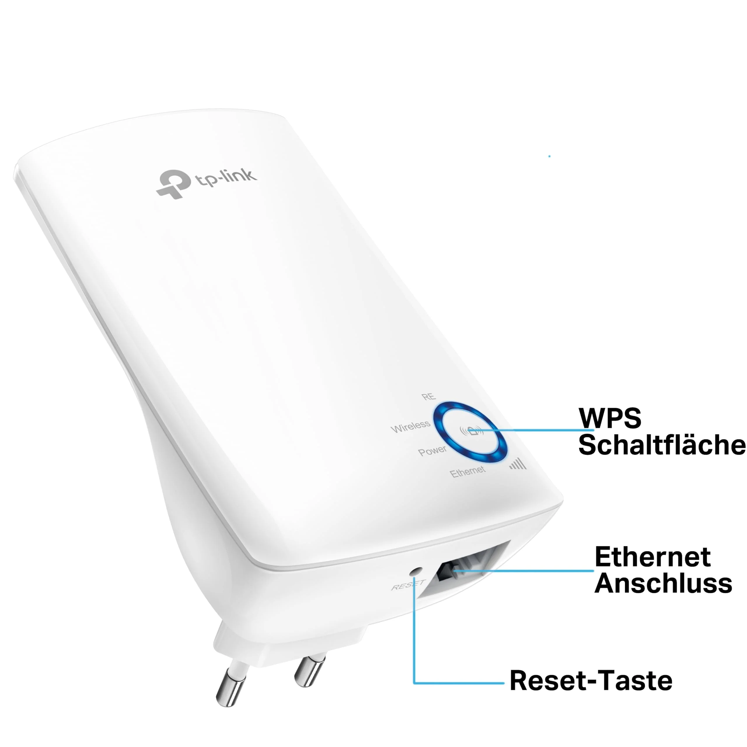 TP-Link TL-WA850RE WLAN Verstärker Repeater(300 Mbit/s, App Steuerung, Ethernet-Port, WPS, AP Modus, LED abschaltbar, kompatibel zu allen WLAN Geräten) weiß - Image 8