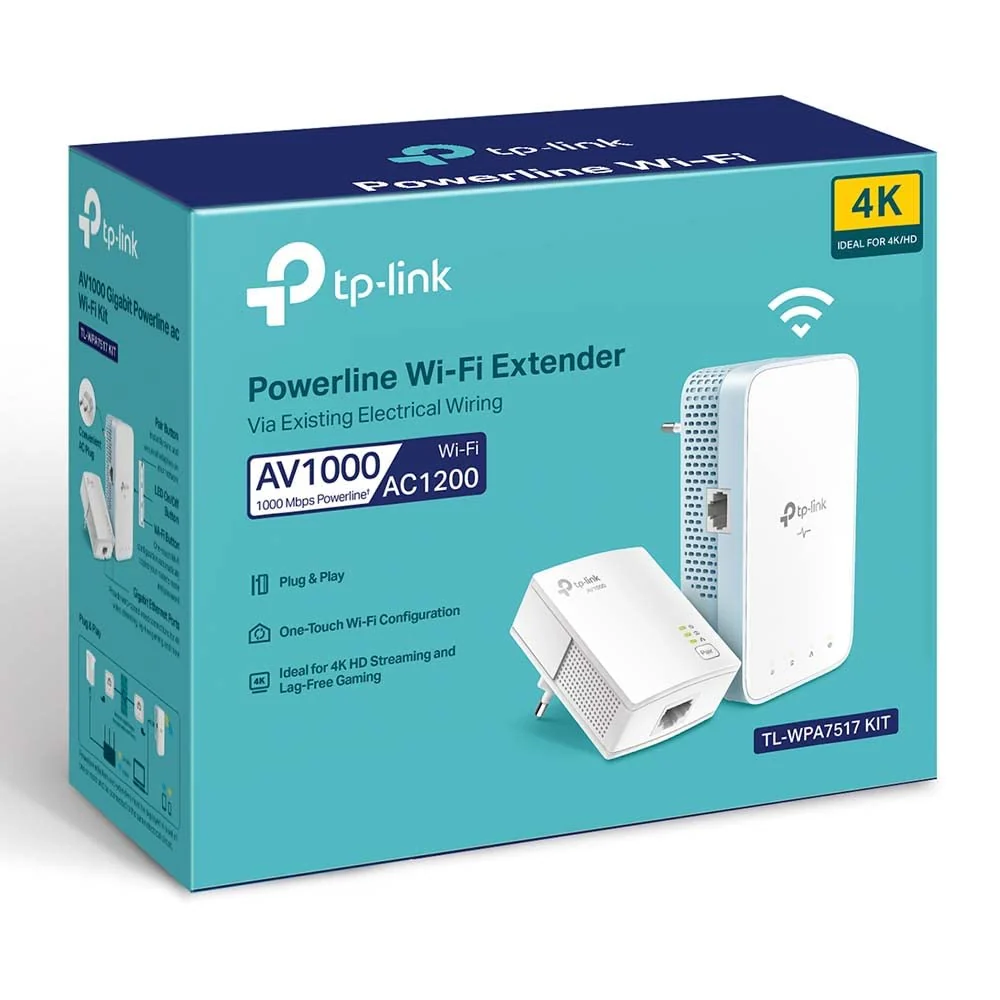 TP-Link WLAN Powerline Adapter Set TL-WPA7517 KIT(Dualband WLAN 750Mbit/s, AV1000 Powerline,Wifi Clone, MU-MIMO, 2 Gigabit Ports, Plug&Play, ideal für HD-Streaming, App Kontrolle) - Image 7