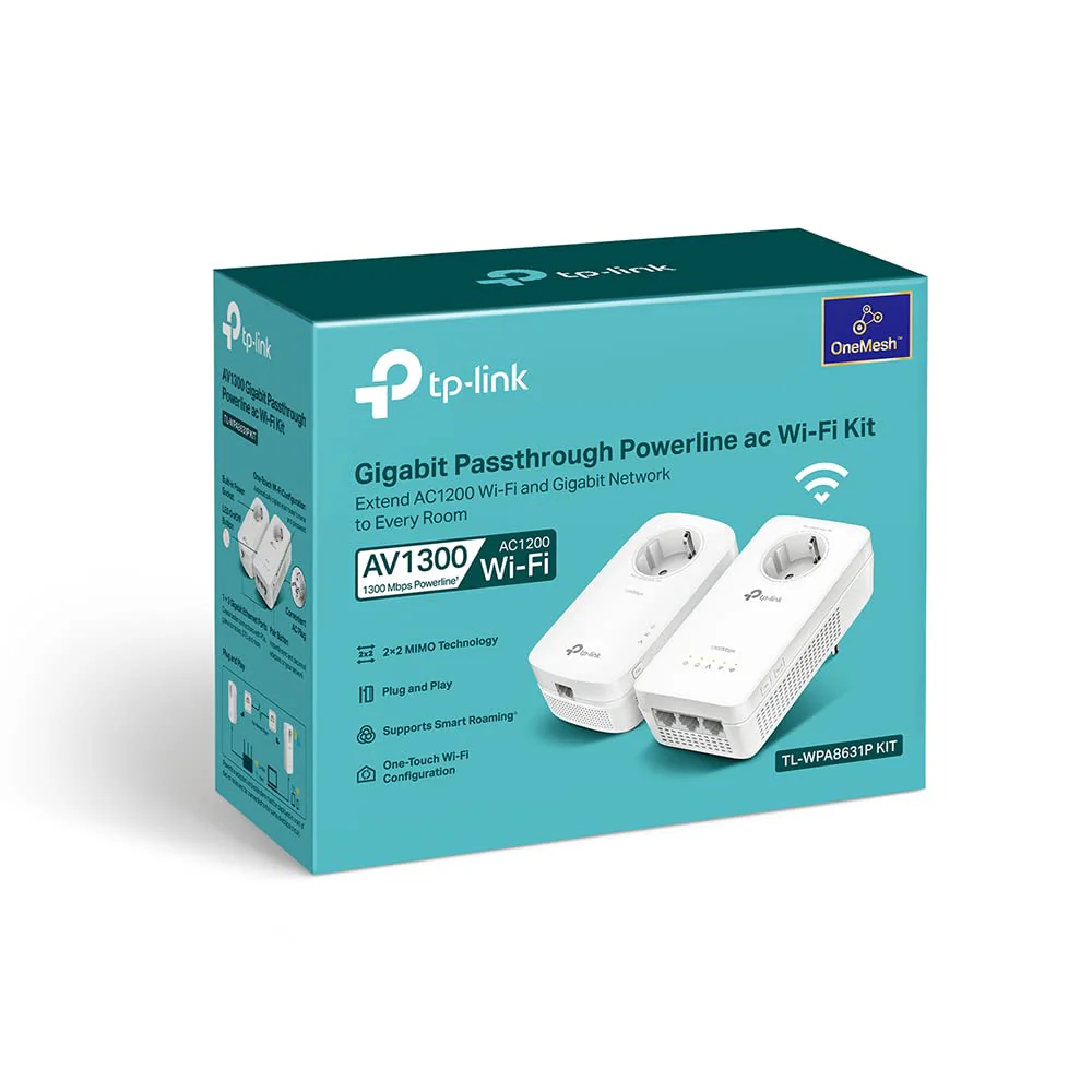 TP-Link WLAN Powerline Adapter Set TL-WPA8631P KIT(Dualband 1200Mbit/s, AV1300 , Steckdose, Wifi Clone, MU-MIMO, 4 Gigabit Ports, Plug&Play, ideal für HD-Streaming, App Kontrolle)weiß - Image 5
