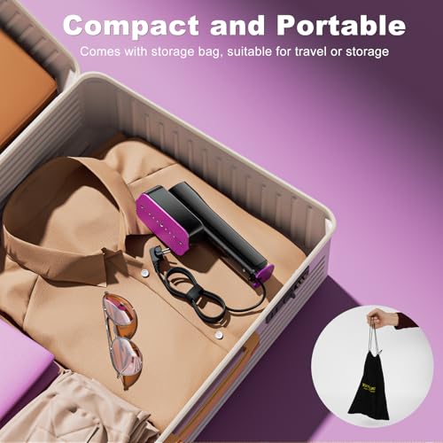 Tragbarer Dampfglätter, 1300W Reise Dampfglätter mit 100ml Wasser Tank, 2 In 1 Steamer Dampfglätter Bügeleisen, 1.32 lbs Leicht Hemdenbügler, Reisegröße Tragbares Mini Steam Iron für Reisen Haus - Image 13