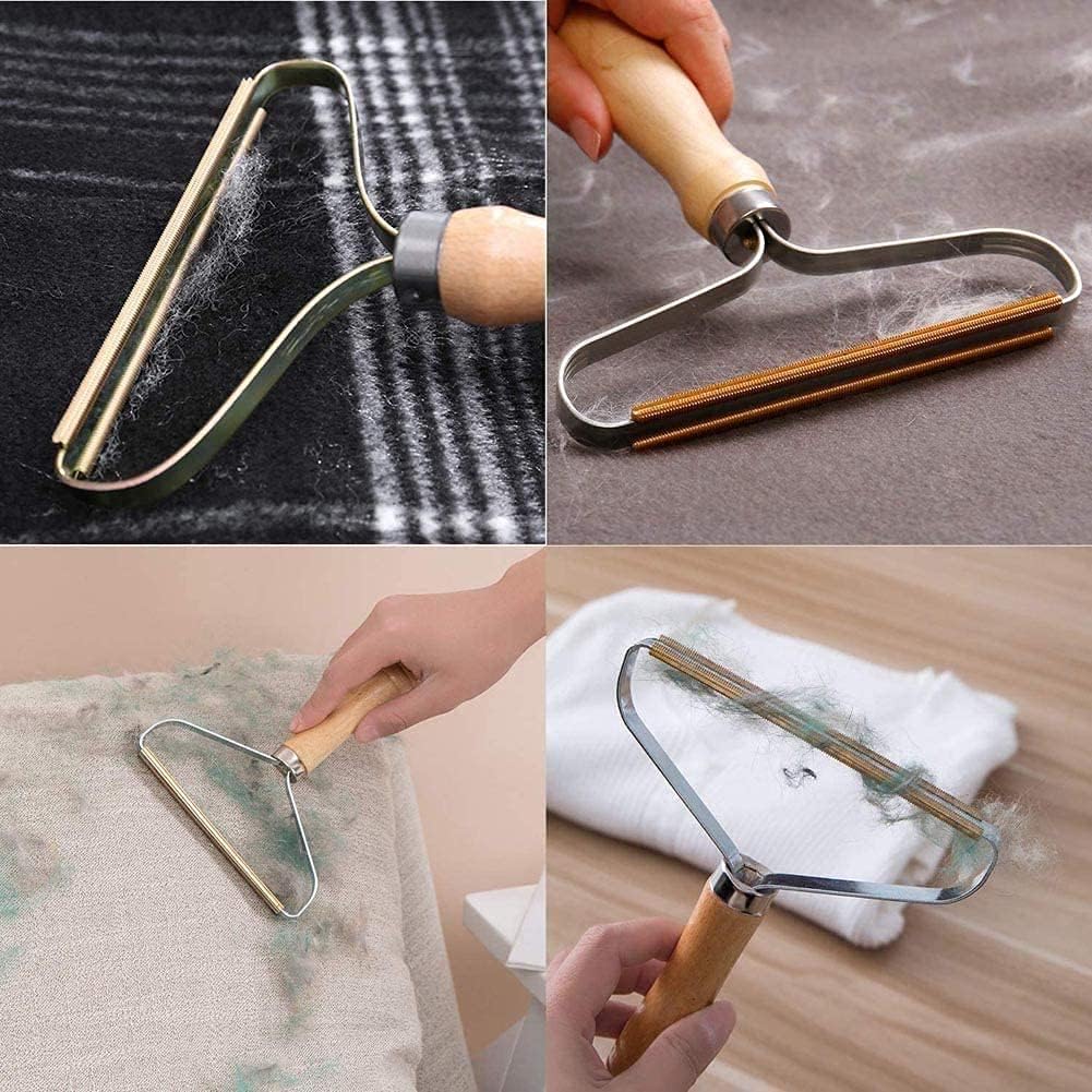 Tragbarer Fusselentferner, tragbarer Stoffrasierer für Kleidung, Fusselrasierer für Pullover, gewebter Mantel, Teppich, Tierhaare (Braun1) - Image 4