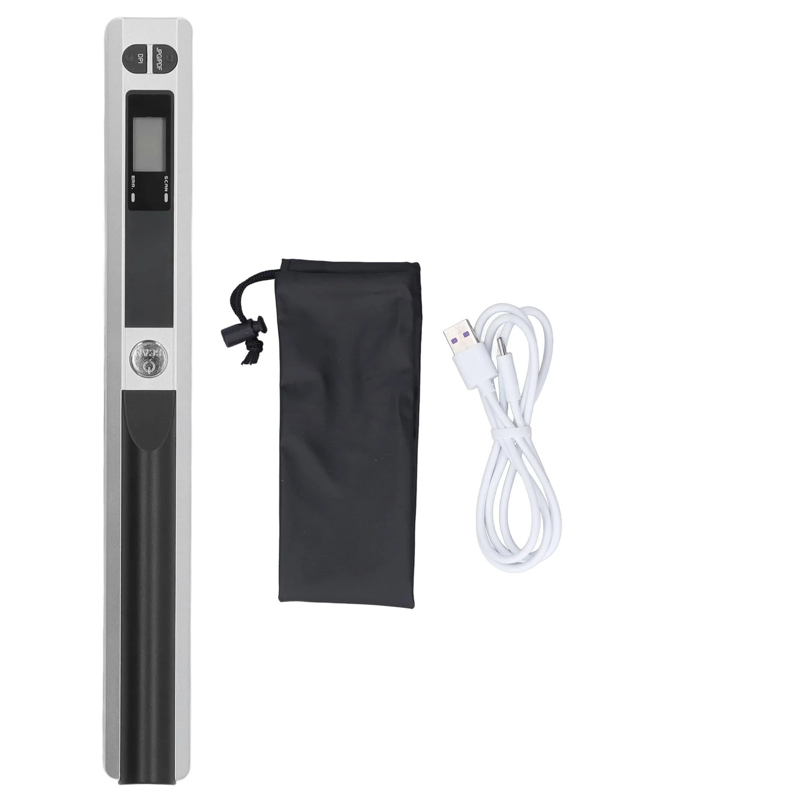 Tragbarer Scanner, Kabelloser Mobiler Dokumentenscanner, Handfotoscanner mit USB-Kabel, Visitenkarten- und Quittungsscanner für PC, Fotos, A4, Dokumente, Bilder, Bücher (Silver) - Image 3