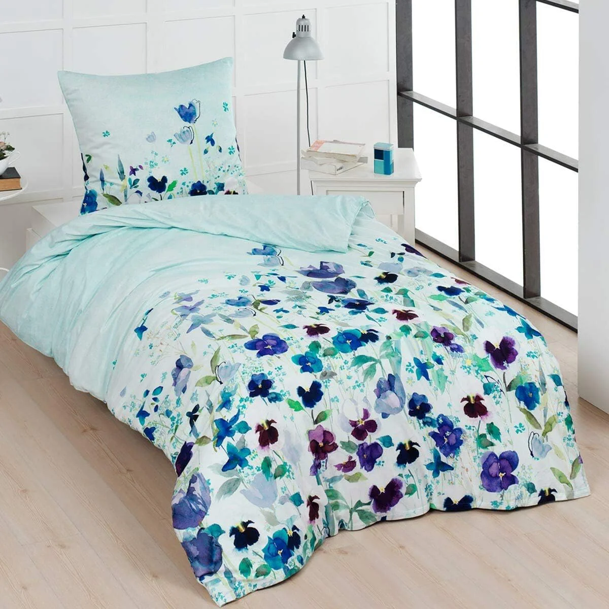 Traumschlaf Mako-Satin Bettwäsche Melany 1 Bettbezug 135 x 200 cm + 1 Kissenbezug 80 x 80 cm - Image 2