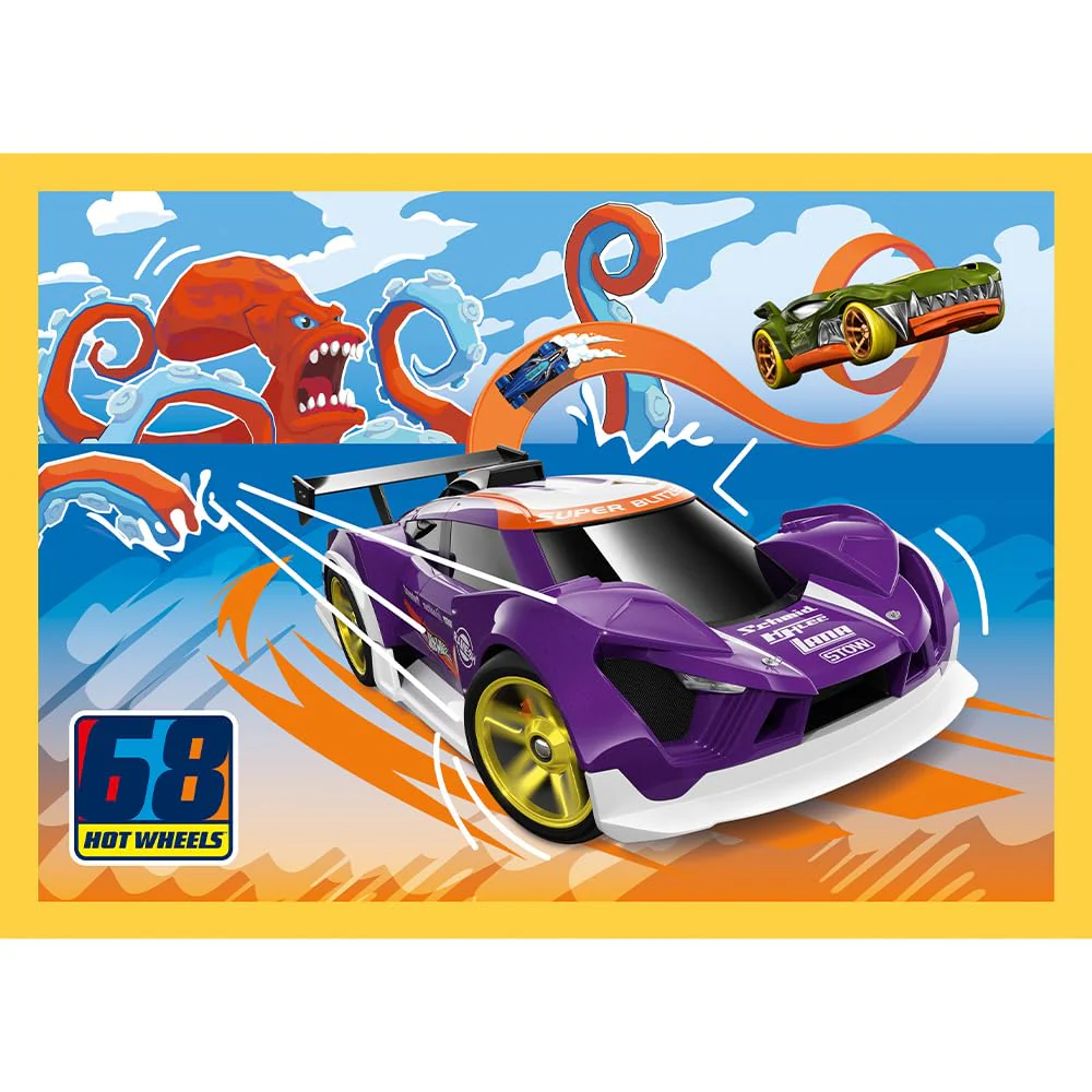 Trefl Fahrzeuge Hot Wheels - Puzzle 4in1, 4 Puzzles - von 35 bis 70 Teile - Buntes Puzzle mit Kultigen Autos, Unterschiedliche Schwierigkeitsgrade, für Kinder ab 4 Jahren - Image 4