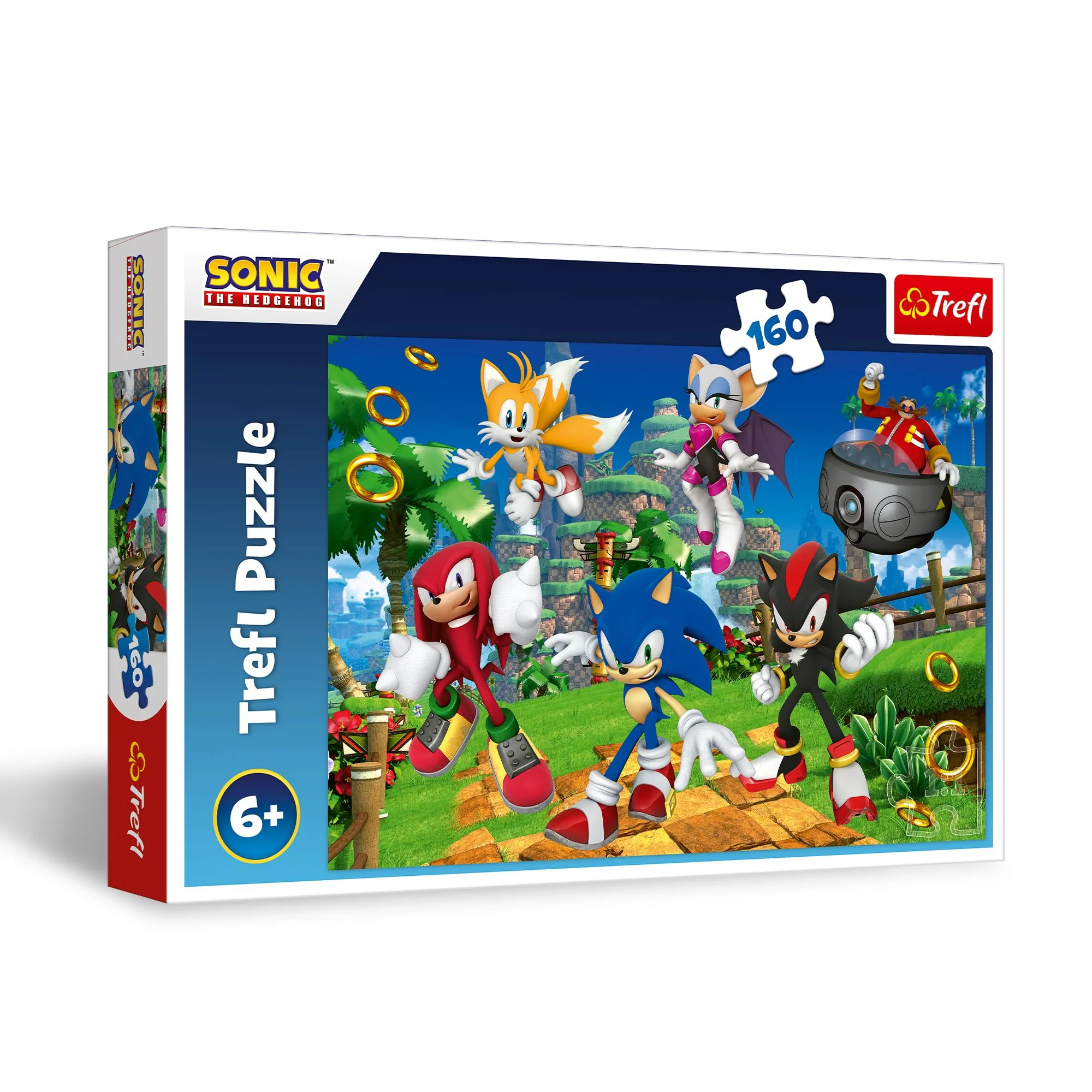 Trefl - Sonic The Hedgehog, Sonic und Freunde - Puzzle 160 Teile - Buntes Puzzle mit Figuren aus dem Spiel Sonic, Kreative Unterhaltung, Spiel für Kinder ab 6 Jahren