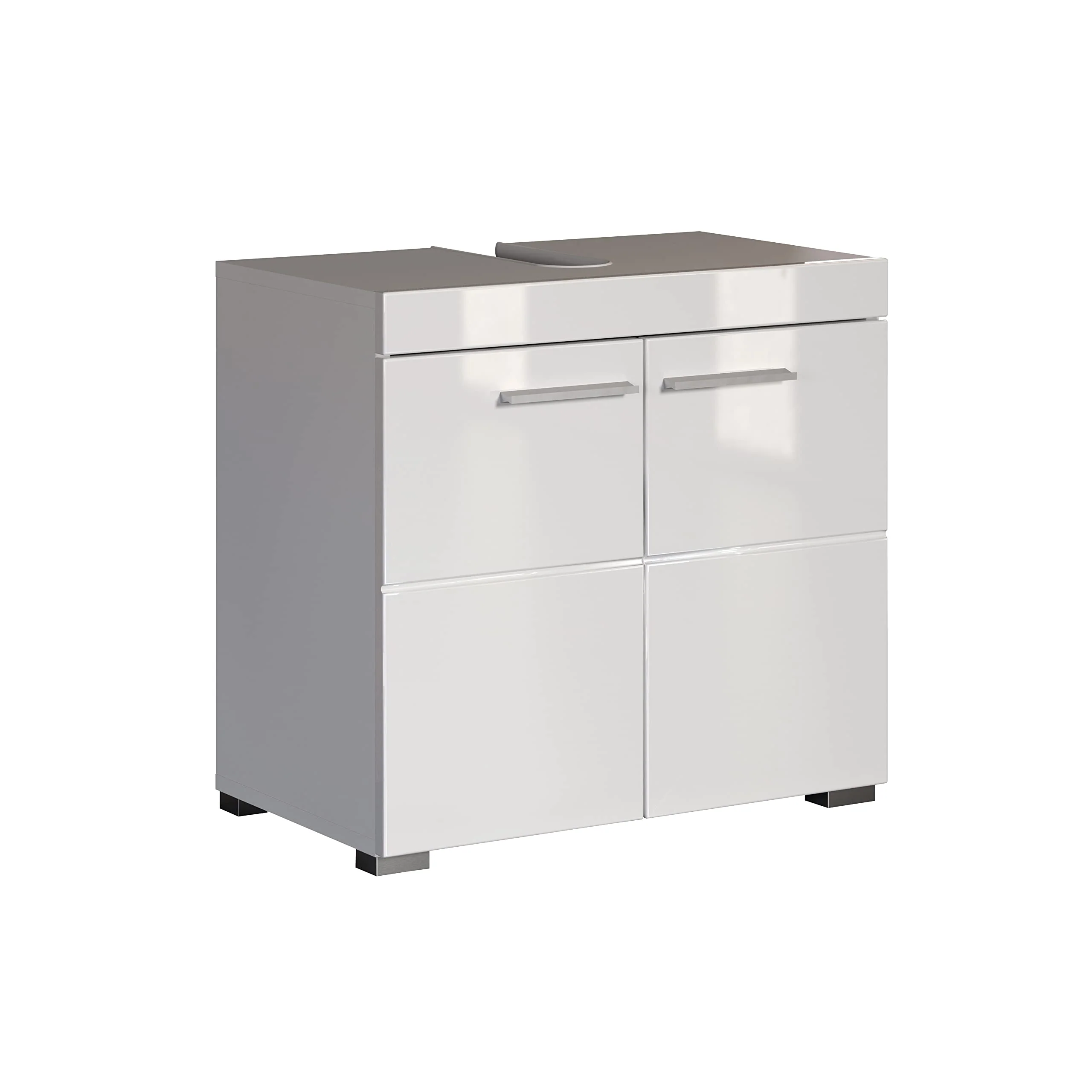 trendteam smart living - Waschbeckenunterschrank Unterschrank - Bad - Amanda - Aufbaumaß (BxHxT) 60 x 56 x 34 cm - Farbe Weiß Hochglanz - 139330101 - Image 12