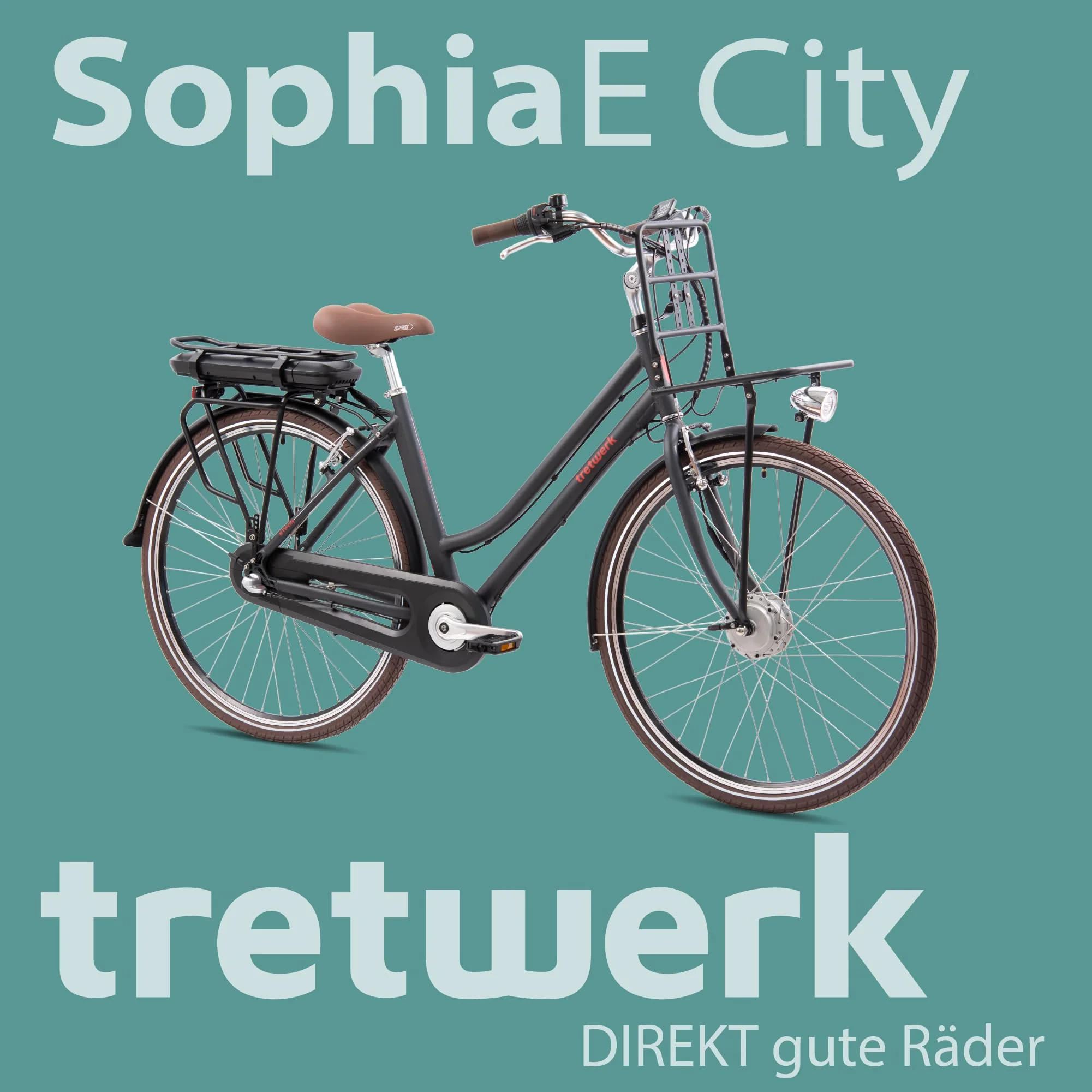 TRETWERK - 28 Zoll E-Bike Damen Pedelec - Sophia schwarz - E-Citybike Damenfahrrad mit 3 Gang Shimano Nexus Nabenschaltung - Elektrofahrrad mit Frontmotor 250W, 36V - Image 2