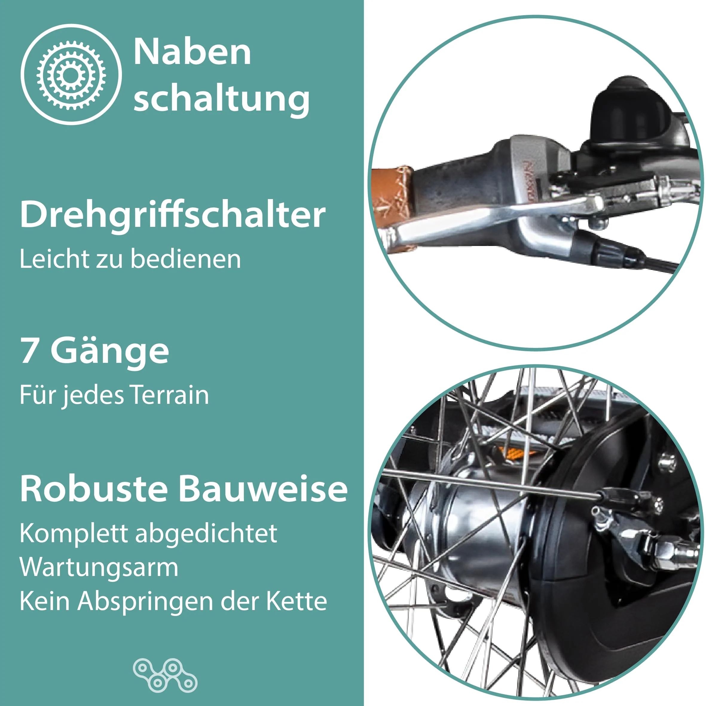 Tretwerk Aurora E Bike 28 Zoll Pedelec Damen Herren 155-185 cm Elektrofahrrad 522 Wh E Fahrrad Damenfahrrad 7 Gang (hellgrün, 50 cm) - Image 5