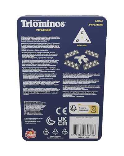 Triominos The Original Tour Edition, Reisespiele ab 6 Jahren, Gesellschaftsspiele für 2 bis 4 Spieler, Praktisches Format mit kompakten Steinen für den Urlaub, Travel - Image 6