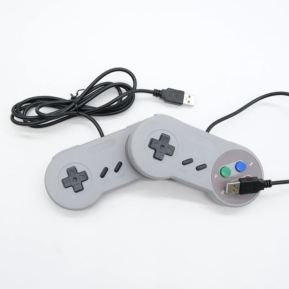 TRIXES 2x kabelgebundene USB-Controller – kompatibel mit SNES-Emulatoren – Retro Gaming Joypads Gamepad – geeignet für Gaming-PC, Computer, Laptop, Raspberry Pi - Image 5