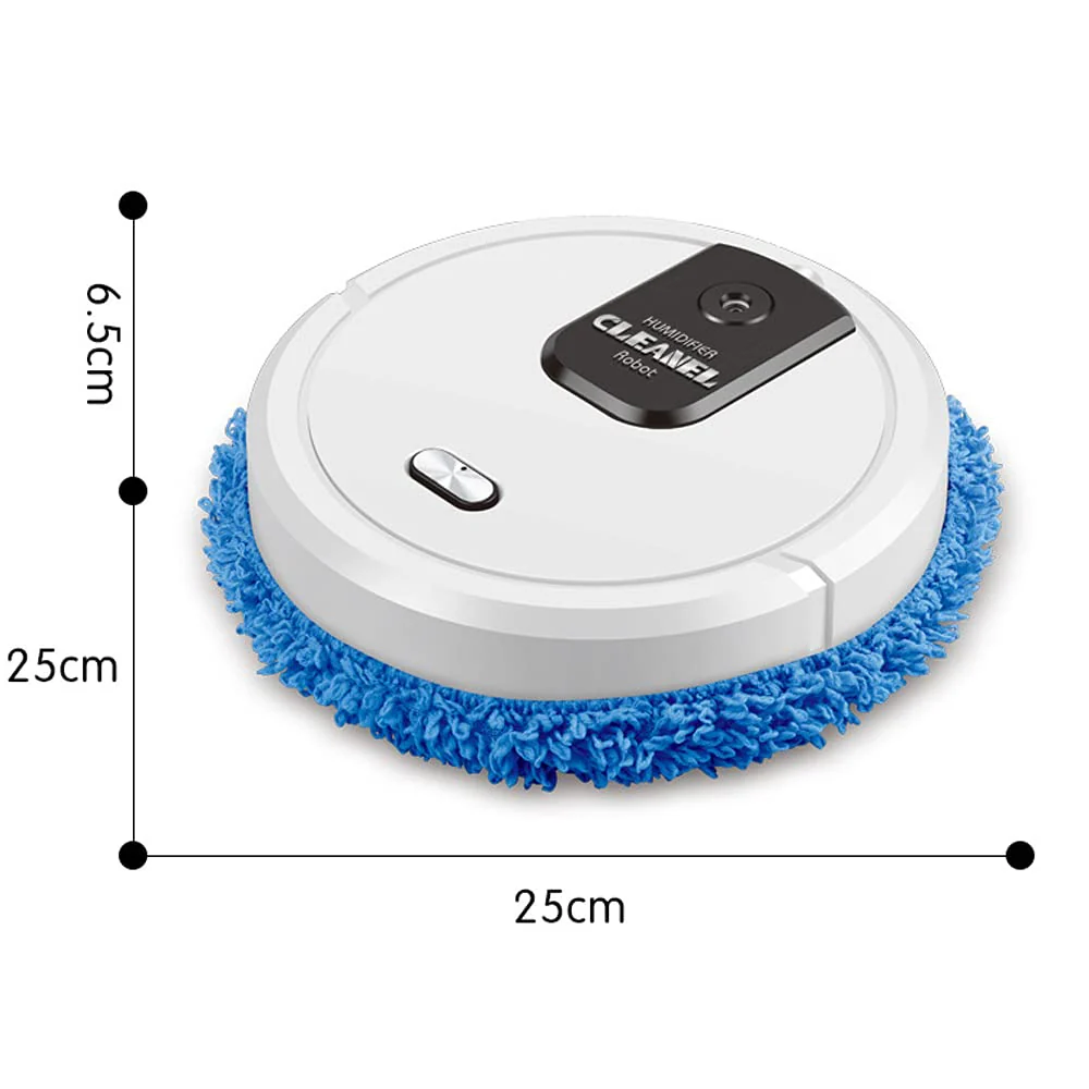 Trocken und Nass Kehrmaschine Wischen Roboter Smart Home Mit Mopp Inteligente Roboter Für Boden Wäscher Waschmaschine USB Charging 90 minutes Life time (Schwarz) - Image 5