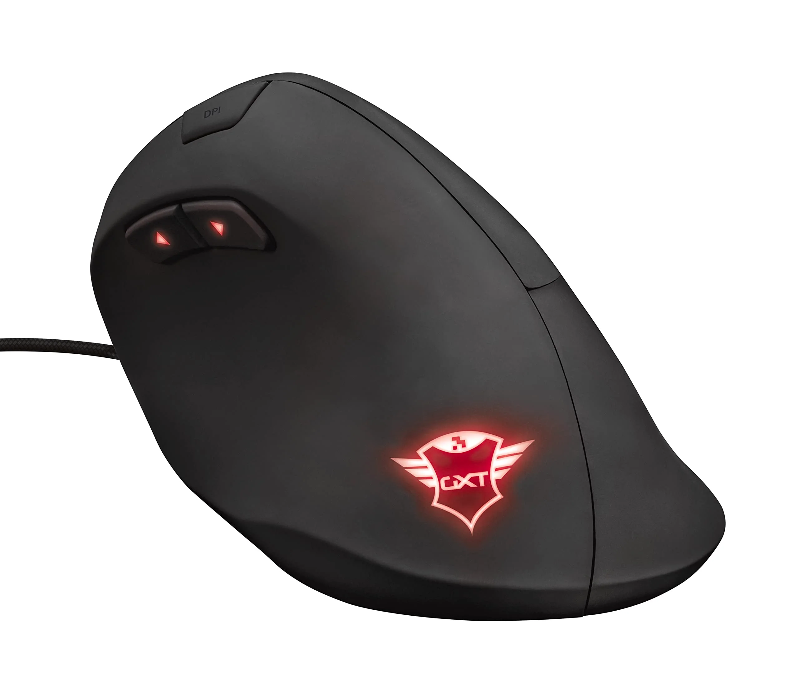 Trust Gaming GXT 144 Rexx Vertikale Gaming Maus, 10.000 DPI, 6-programmierbare Tasten, RGB LED-Beleuchtung, Ergonomisches Design Vorbeugung Gegen Mausarm/Tennisarm (RSI Syndrom) - Schwarz - Image 2