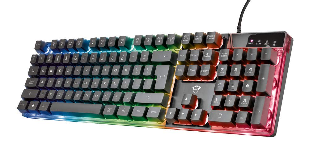 Trust Gaming GXT 835 Azor Gaming-Tastatur, italienisches Layout QWERTY, USB, Anti-Ghosting, Tastatur mit LED-Hintergrundbeleuchtung, RGB für PC, Computer, Laptop, Mac – Schwarz - Image 4