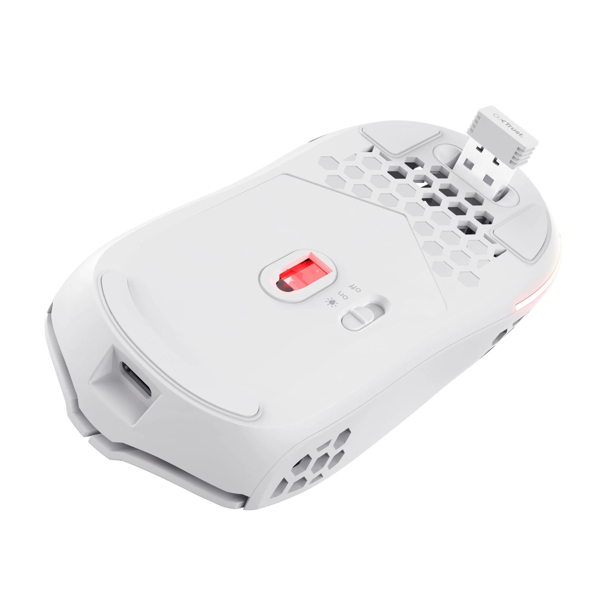 Trust Gaming GXT 929 Helox Kabellose Gaming Maus, Ultraleichte Maus 75g, 80h Dauerbetrieb, 2,4-GHz-Mikro-USB-Empfänger, Einstellbare DPI (800-4800), 6 Programmierbare Tasten, Gaming PC MMO - Weiß - Image 11
