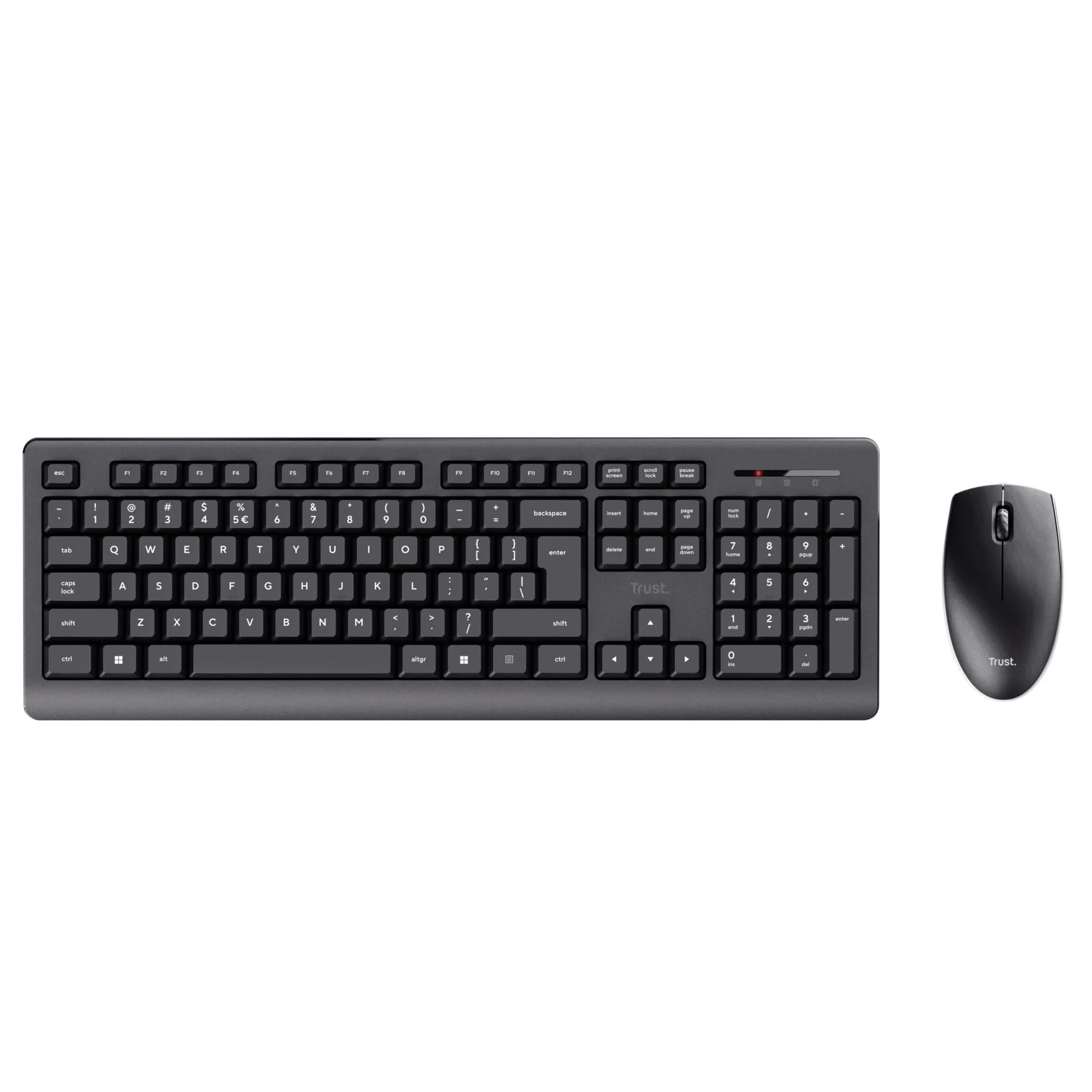 Trust Primo Französisches AZERTY-Layout Tastatur und Maus Set Kabellos