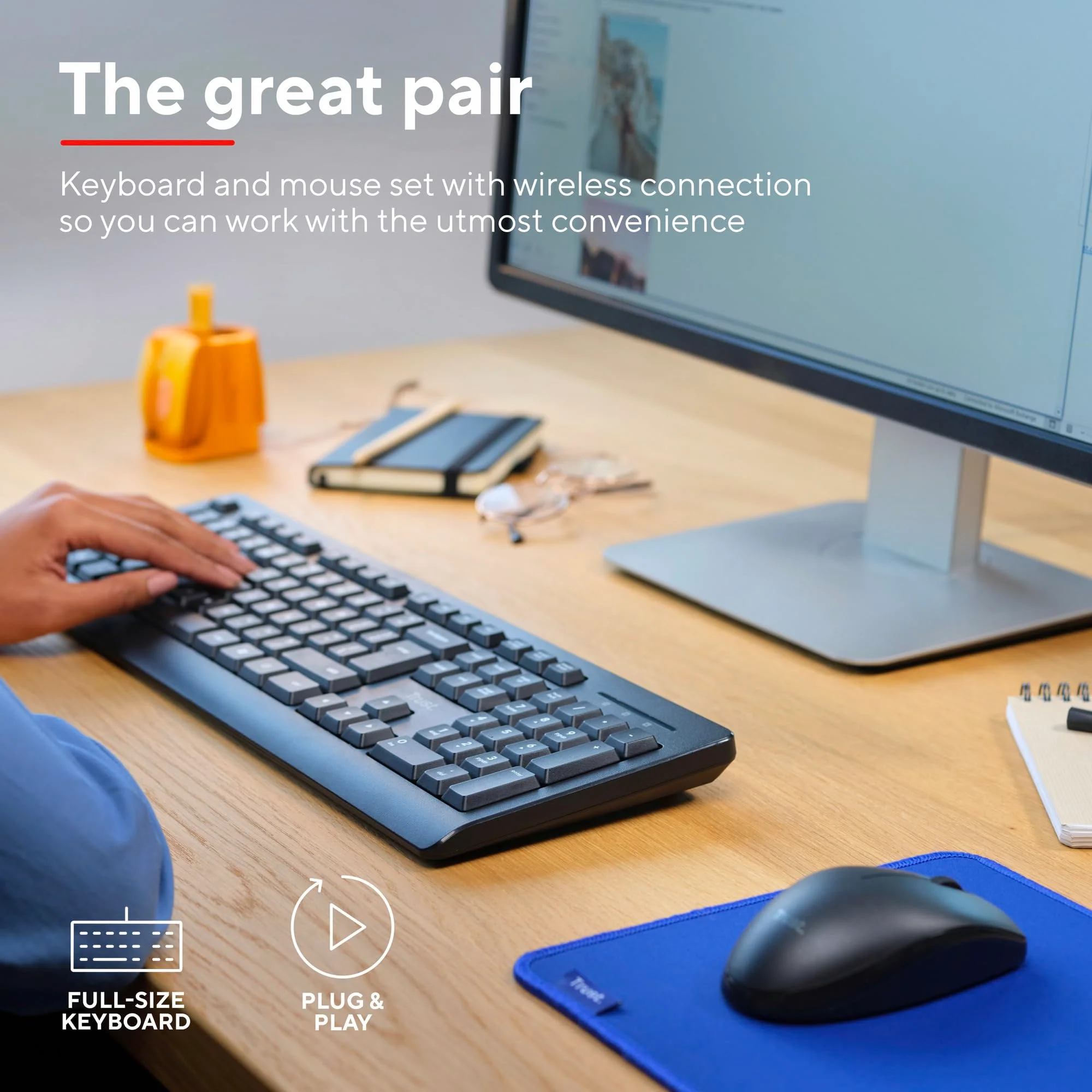 Trust Primo Französisches AZERTY-Layout Tastatur und Maus Set Kabellos - Image 3