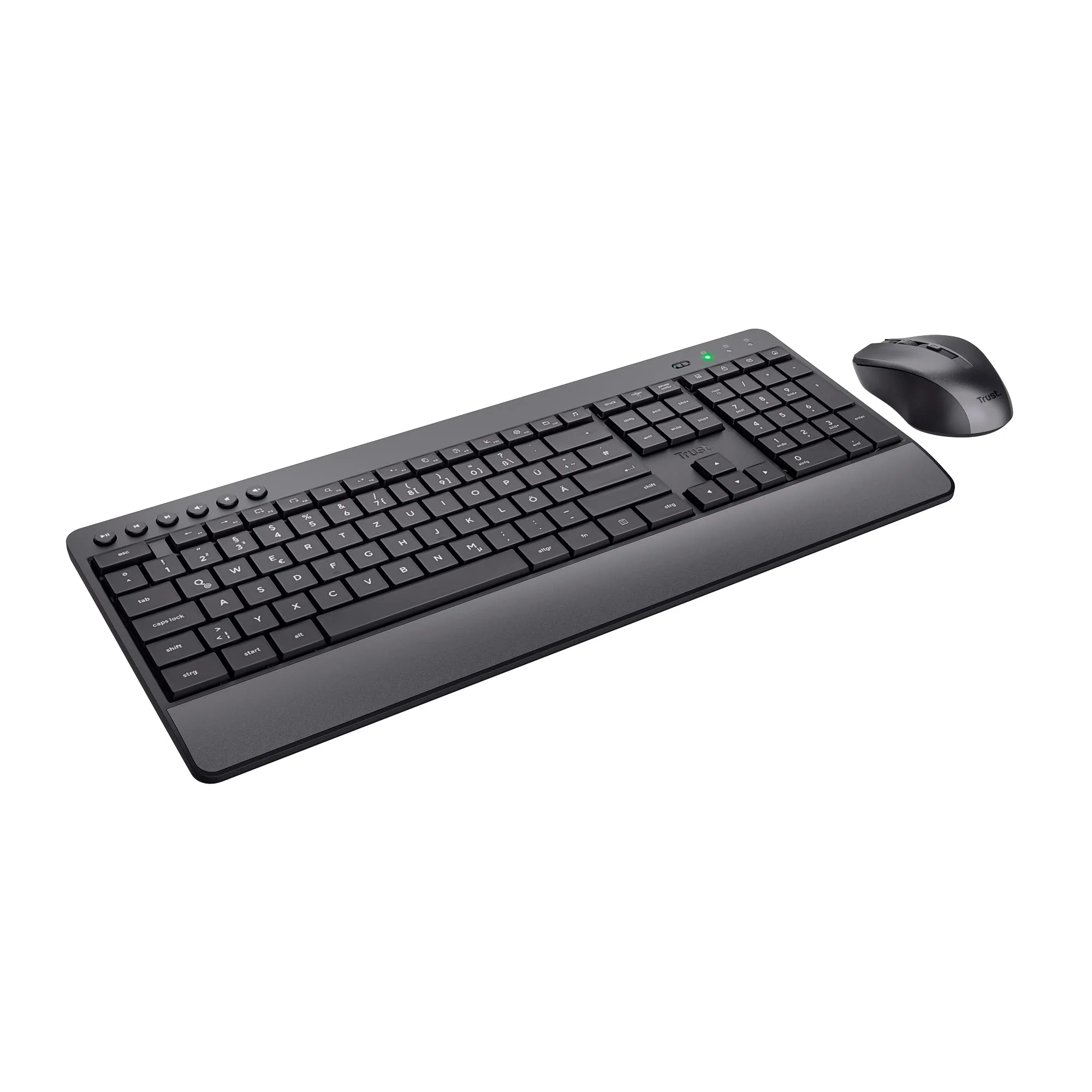 Trust Tastatur Maus Set Kabellos, Deutsches QWERTZ-Layout, Nachhaltiges Design, Kabellose Tastatur mit Funkmaus, Leise und Ergonomische Combo, 48 Monaten Batterielaufzeit, 2.4 GHz, PC, Laptop, Schwarz - Image 6