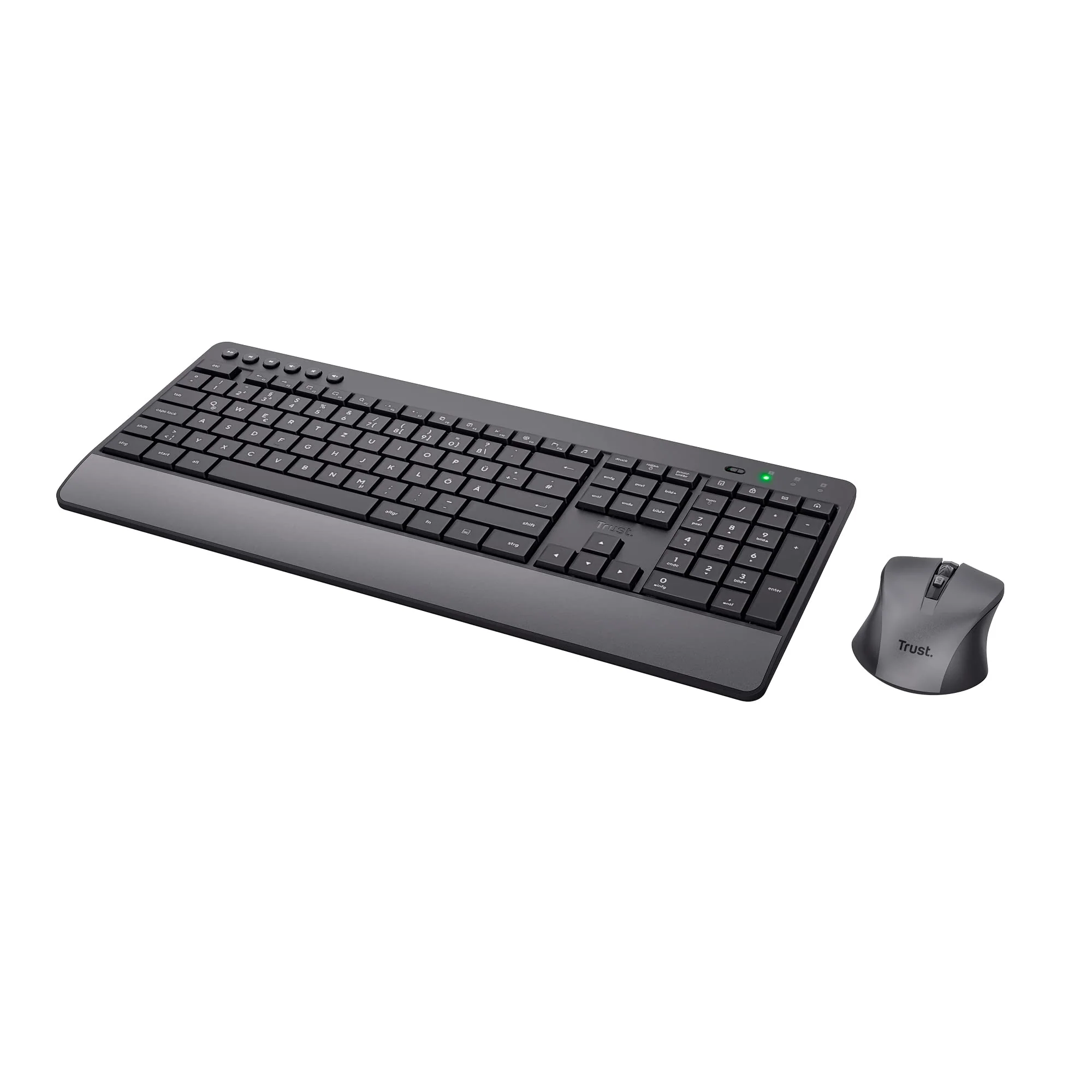 Trust Trezo Tastatur Maus Set Kabellos, Qwertz-Layout, Nachhaltiges Design, Kabellose mit Funkmaus, Leise und Ergonomische Combo, 48 Monaten Batterielaufzeit, PC, Laptop, Schwarz, 2.4 GHz - Image 6