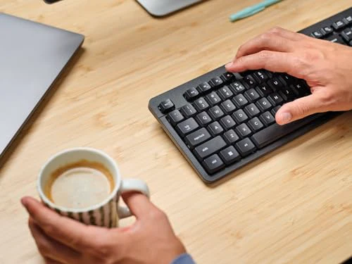 Trust Ymo II Leise Tastatur Maus Set Kabellos Deutsches QWERTZ Layout, Flachen Tasten, Spritzwassergeschützt, Beidhändig Funkmaus 800-1600 DPI, EIN USB-Empfänger, für PC, Computer, Laptop, Mac - Image 10
