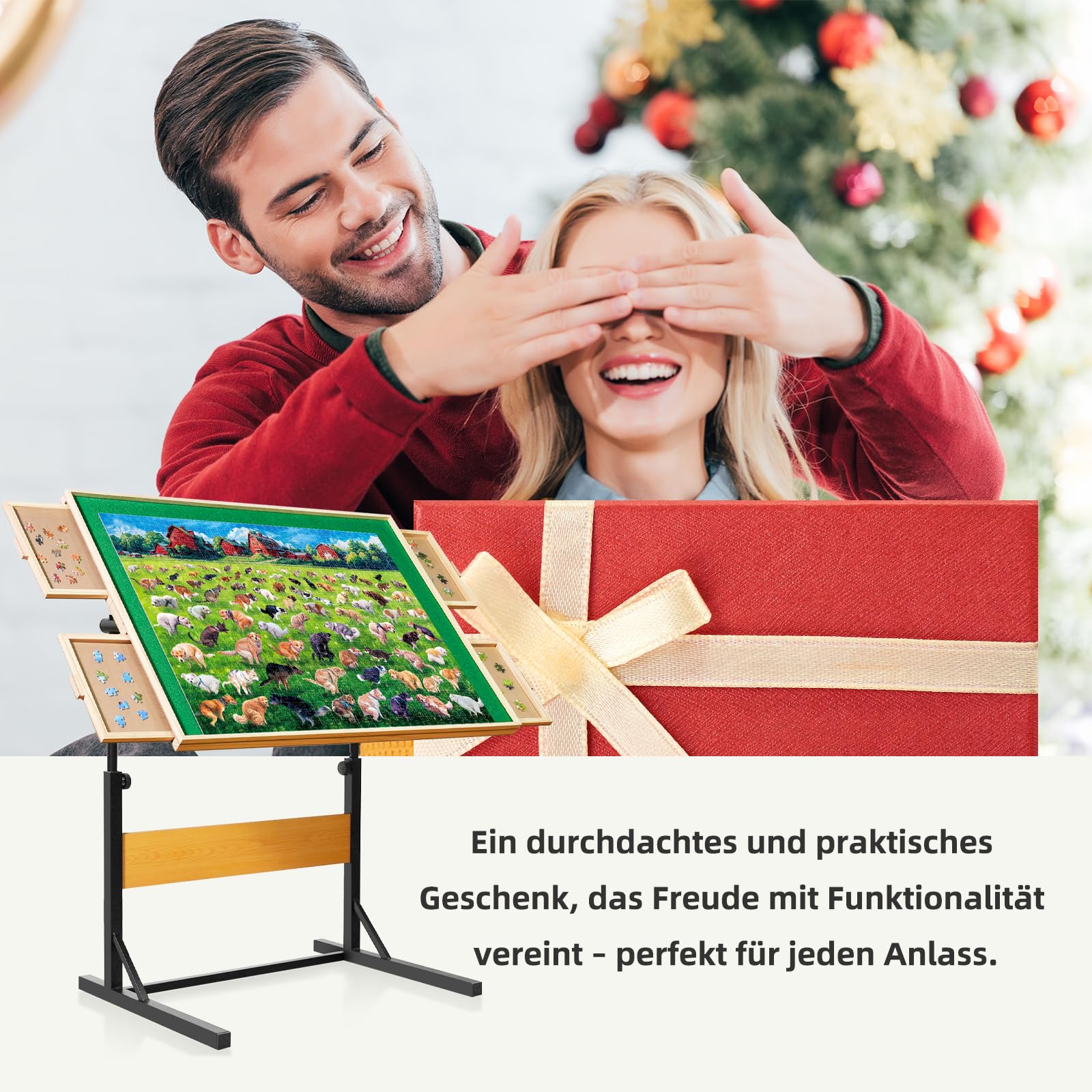 Truwheelz 1500 Teile Puzzle Tisch für Erwachsene Geschenke, Holz Jigsaw Puzzle Tisch mit 4 Schubladen, Verbesserte Stabilität & Optimiertes Leichtbau-Design, Puzzles für Erwachsene - Image 2