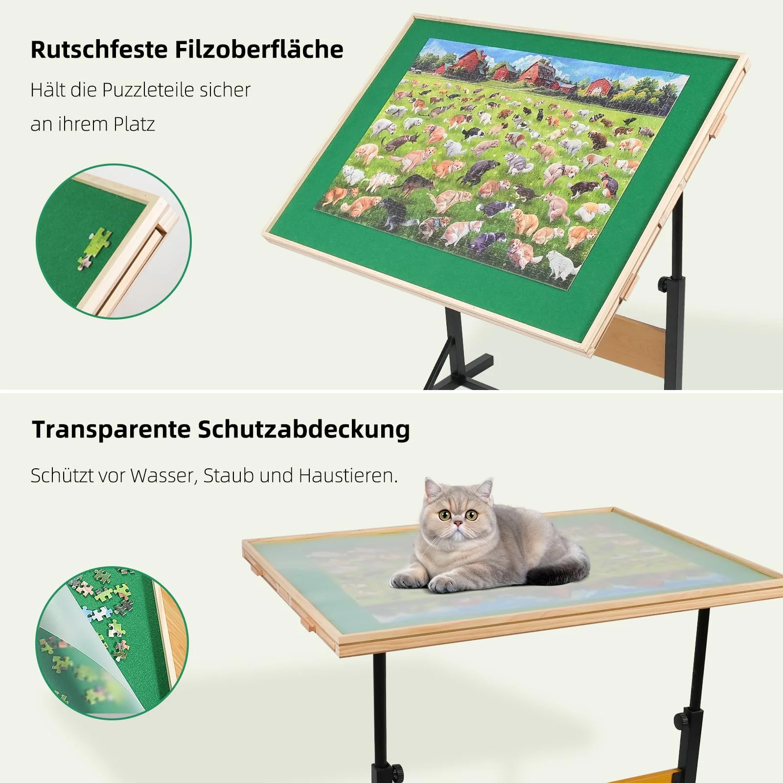 Truwheelz 1500 Teile Puzzle Tisch für Erwachsene Geschenke, Holz Jigsaw Puzzle Tisch mit 4 Schubladen, Verbesserte Stabilität & Optimiertes Leichtbau-Design, Puzzles für Erwachsene - Image 5