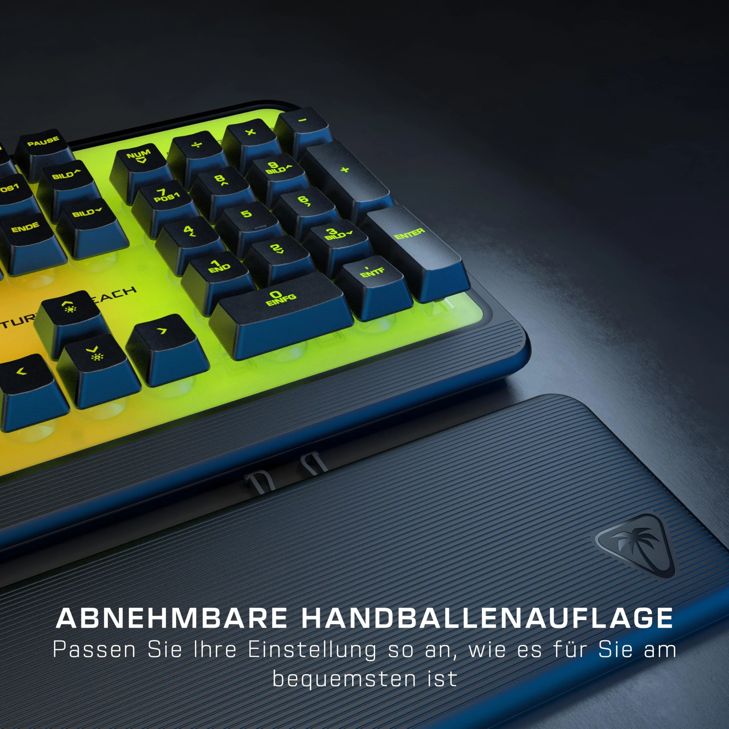 Turtle Beach Magma - Membrane RGB Gaming Keyboard mit Membrantasten, Advanced Anti-Ghosting, Easy-Shift Technologie, RGB-Beleuchtung, abnehmbare Handballenauflage - Image 2