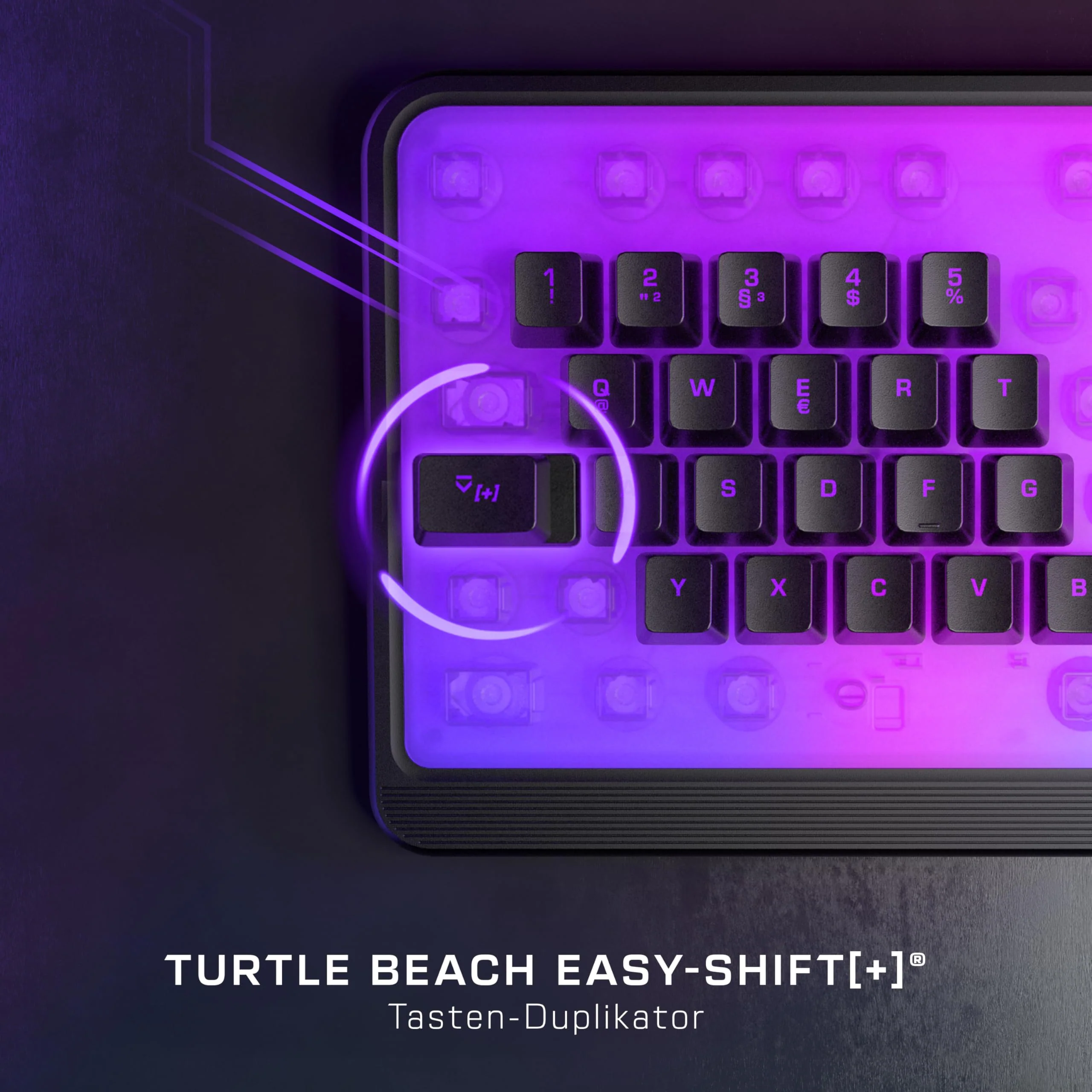 Turtle Beach Magma - Membrane RGB Gaming Keyboard mit Membrantasten, Advanced Anti-Ghosting, Easy-Shift Technologie, RGB-Beleuchtung, abnehmbare Handballenauflage - Image 8