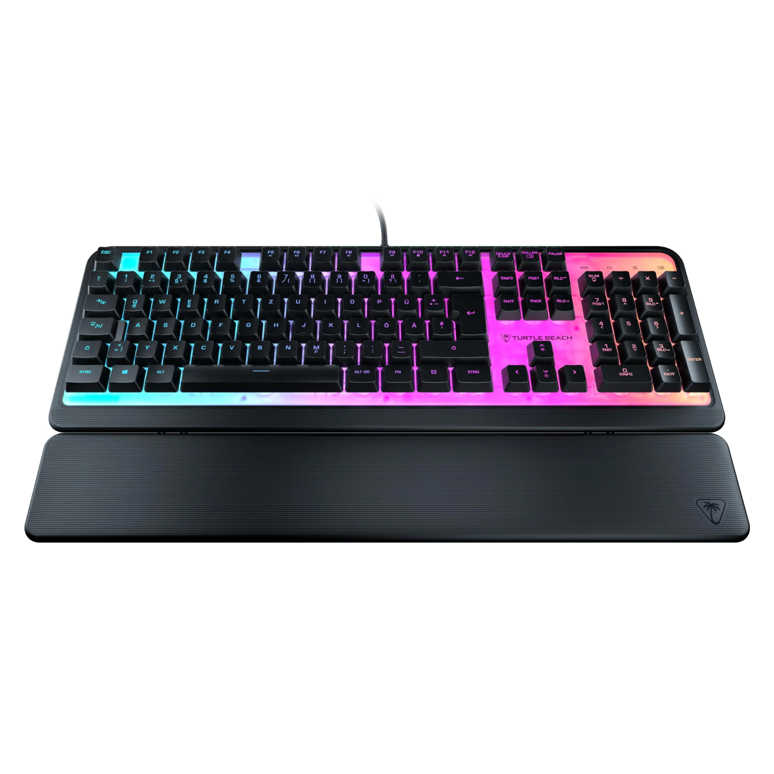 Turtle Beach Magma - Membrane RGB Gaming Keyboard mit Membrantasten, Advanced Anti-Ghosting, Easy-Shift Technologie, RGB-Beleuchtung, abnehmbare Handballenauflage - Image 9