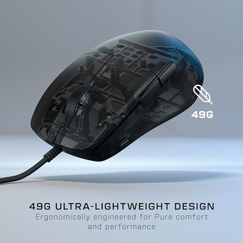 Turtle Beach Pure SEL – Ultraleichte, ergonomische RGB-Gaming-Maus, optischer 8K DPI-Sensor, mechanische Schalter, PTFE-Gleitelemente, RGB-Beleuchtung - Schwarz - Image 12