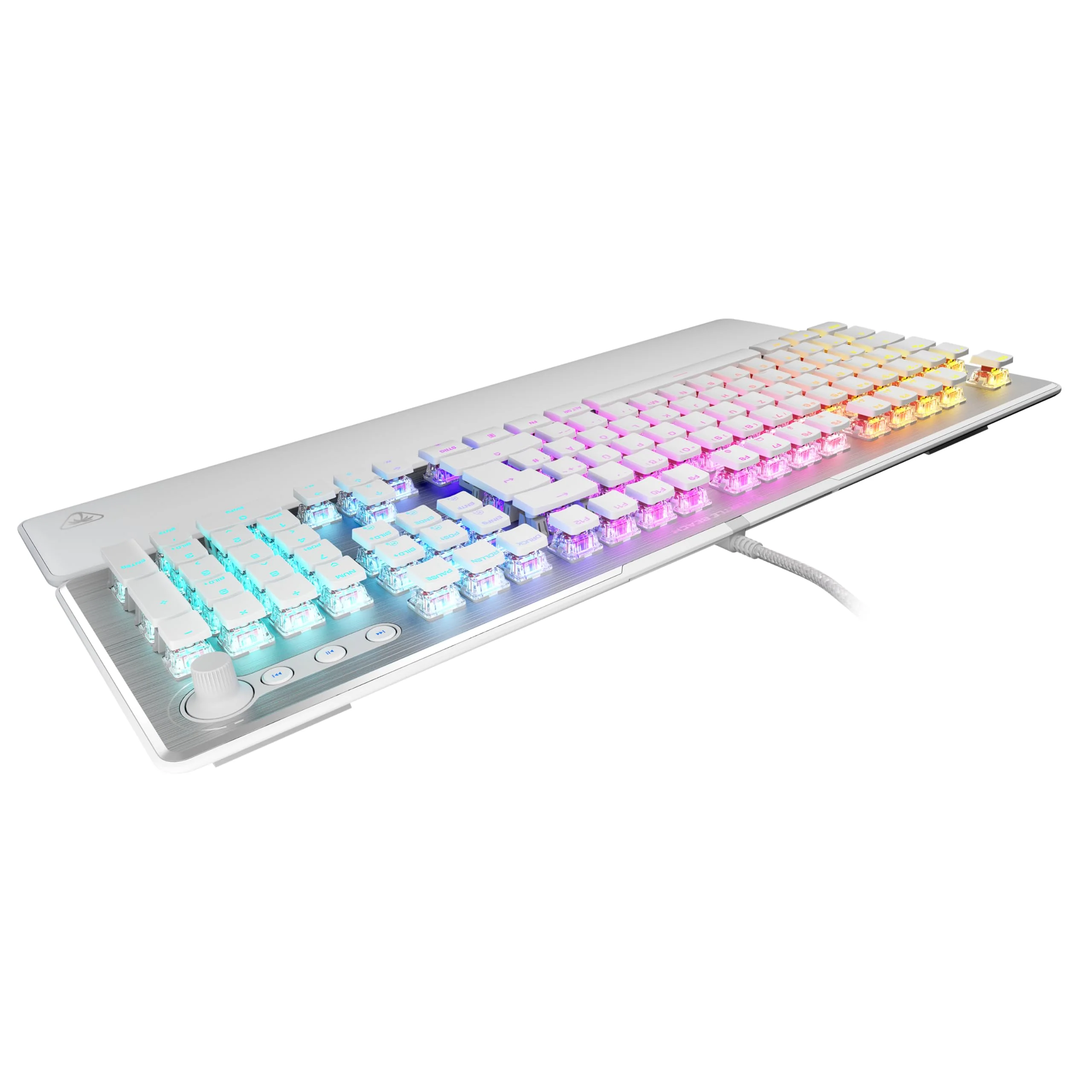 Turtle Beach Vulcan II – Mechanische PC Gaming-Tastatur, Titan II-Schalter, anpassbare beleuchtete RGB-Tasten, abnehmbare Handballenauflage, Aluminiumplatte – Weiß - Image 8