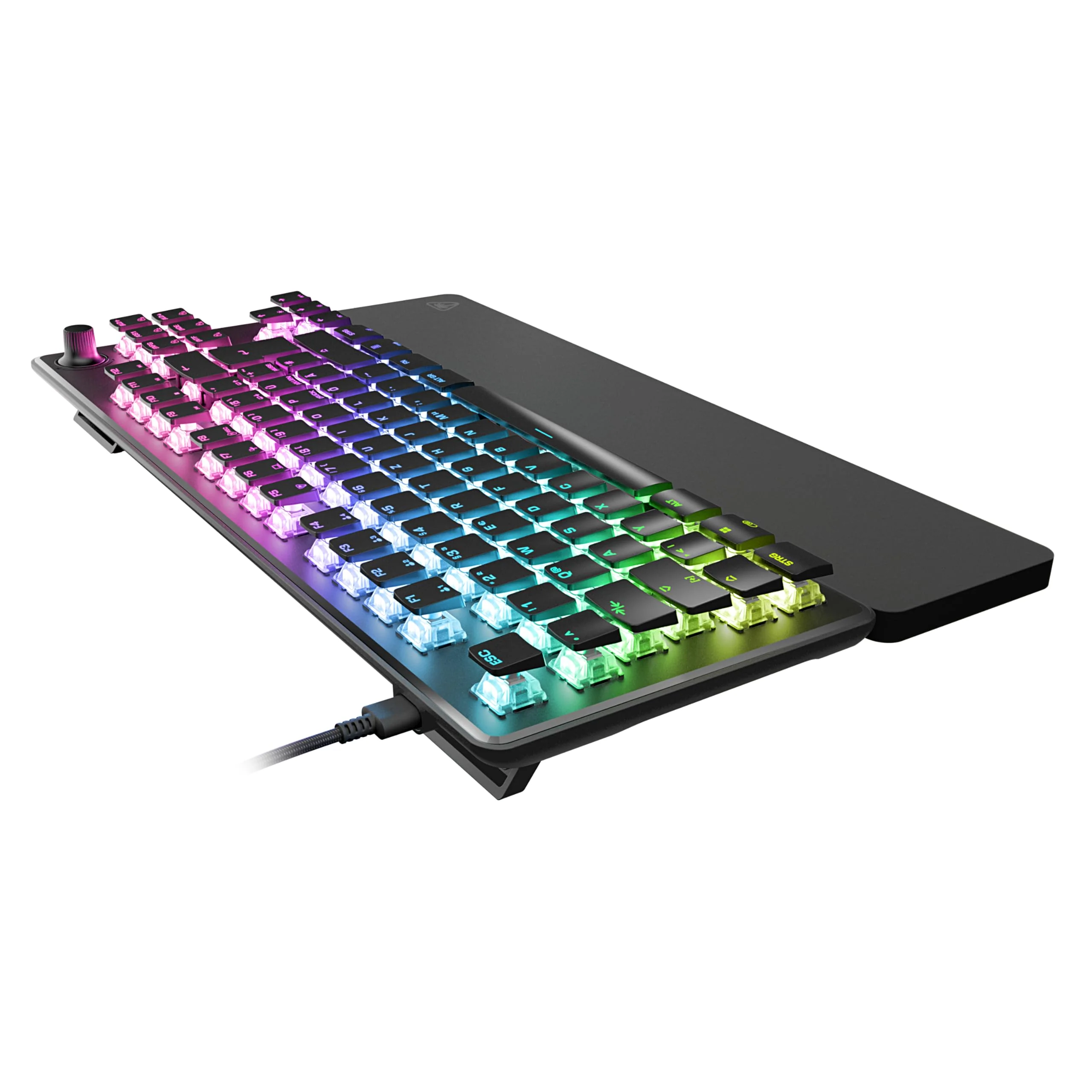 Turtle Beach Vulcan II TKL Pro - Magnetisch-mechanische RGB-Gaming-Tastatur, Analoge Halleffekt-Schalter, Medientasten, Handballenauflage, Aluminium-Abdeckplatte - Image 7