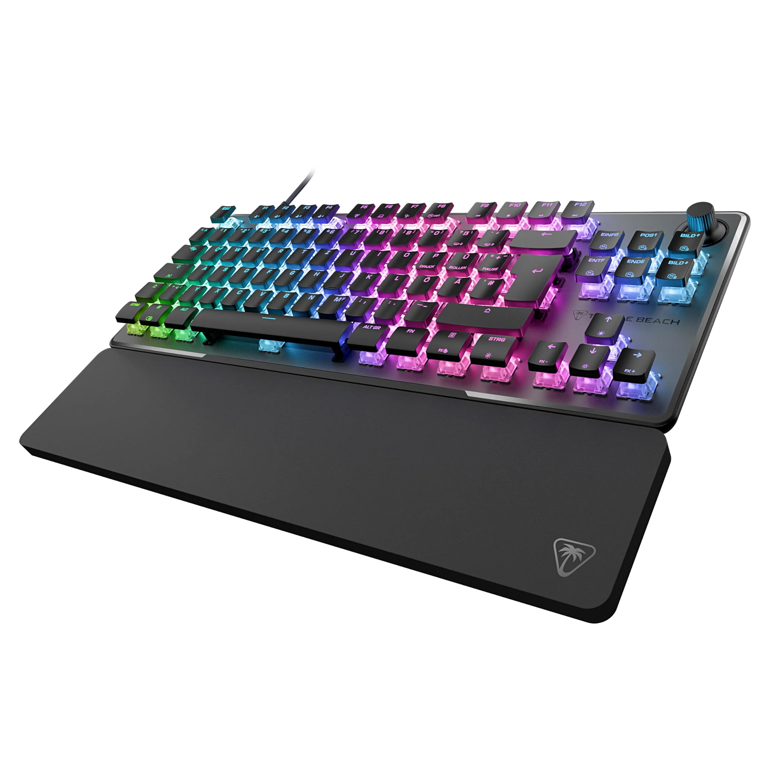 Turtle Beach Vulcan II TKL Pro - Magnetisch-mechanische RGB-Gaming-Tastatur, Analoge Halleffekt-Schalter, Medientasten, Handballenauflage, Aluminium-Abdeckplatte - Image 8