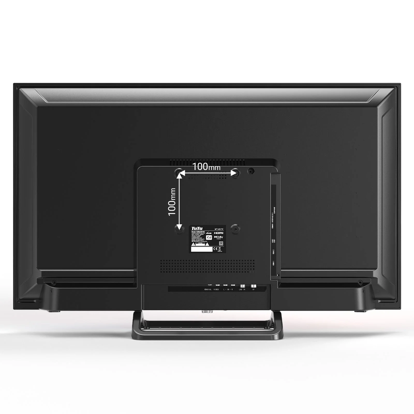 TuTu TUB32HN1NC Fernseher 32 Zoll (80cm) LED HD-Ready Triple Tuner (DVB-T/T2-C-S/S2) HDMI USB-Media Player CI/CI+ Hotelmodus Mittelfuss - Image 6