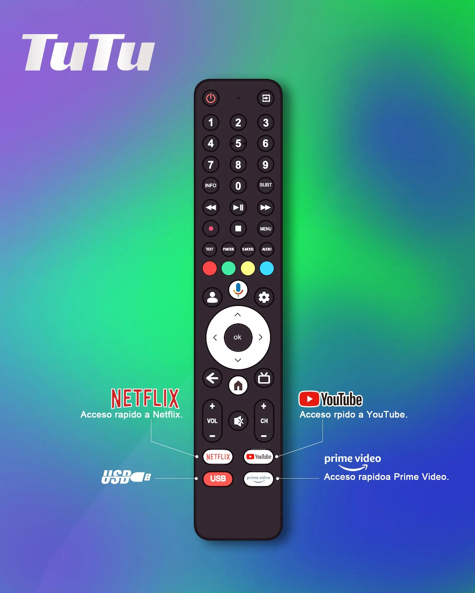 TuTu TUG42FD1 Smart TV 42 Zoll (106 cm) Google TV, LED HD Fernseher mit WLAN, Bluetooth, App Store, Triple Tuner (DVB-T/T2, DVB-C, DVB-S/S2), HDMI, USB - Image 13