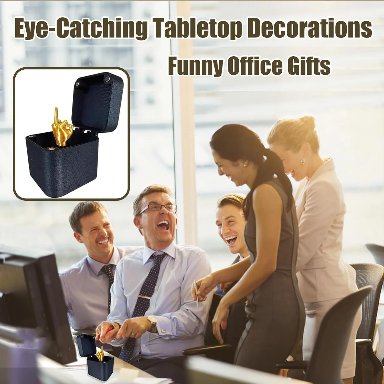 Twinsun Lustige Geschenke für Männer, lustige Scherzbox, Mittelfinger in einer Box, perfektes Wichtelgeschenk für Frauen und Männer, Neujahrsgeschenke, Wichtelgeschenke für Männer - Image 4