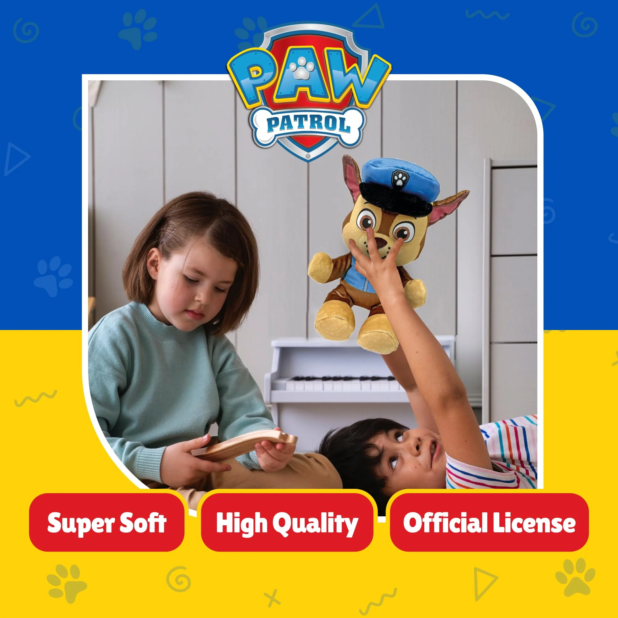 TY Chase Paw Patrol Weiches Plüschtier für Kinder, Kuschelteddy, Sammlerstück Stofftier, Beanie Babies Serie, Regular - Image 6