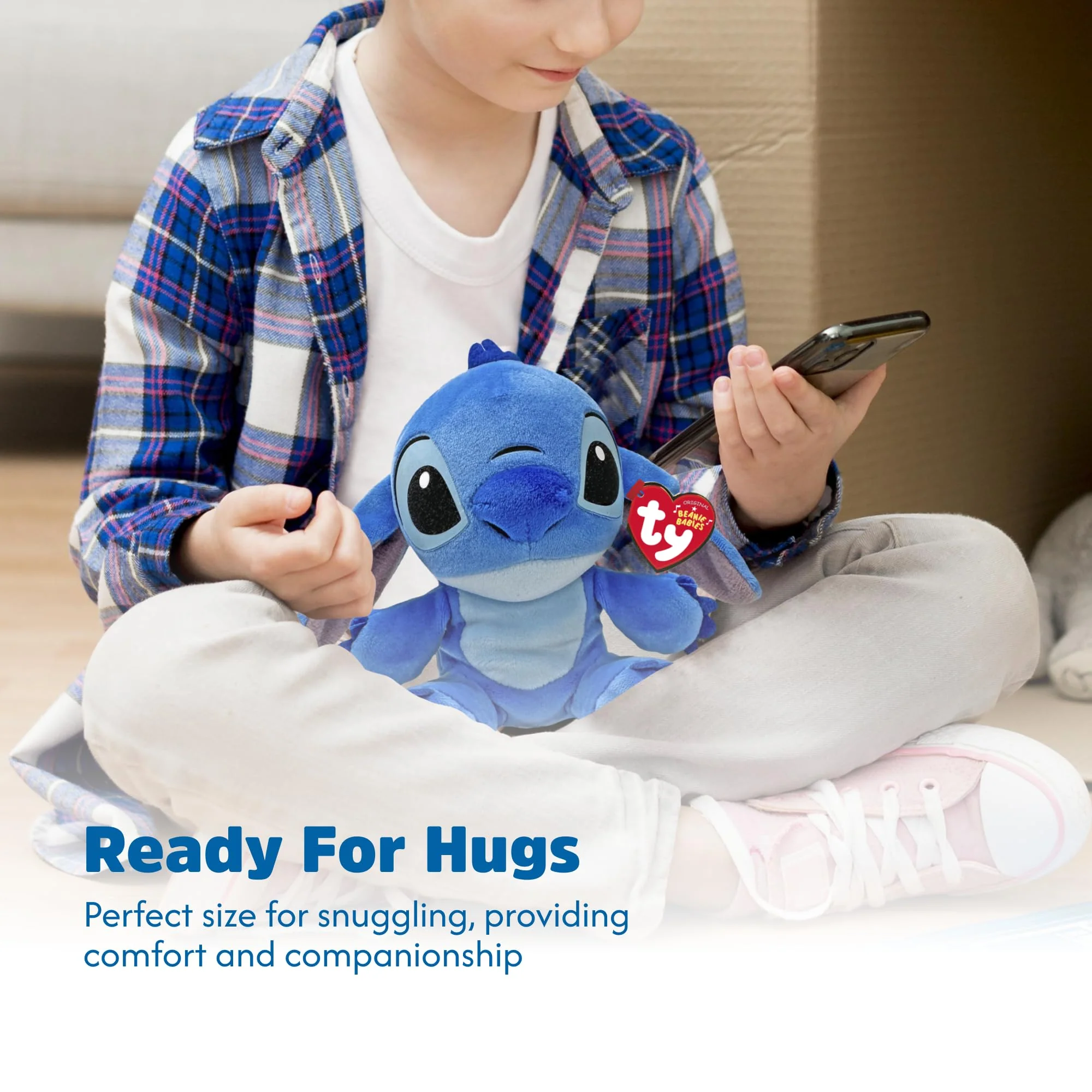 TY Disney Beanies Stitch Plüschtier - Weicher Teddy für Kinder und Babys - Kuscheliges Sammler-Stofftier, Blue - Image 6