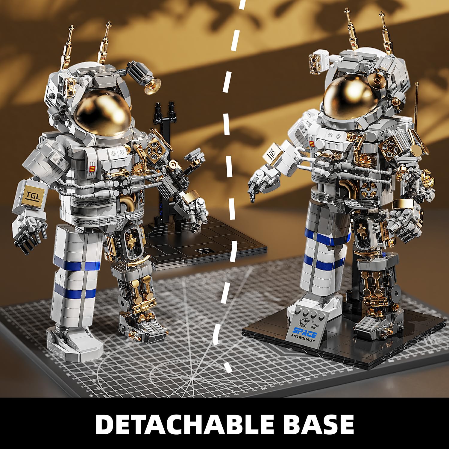 TYCOLE City Weltraum-Astronaut Bauspielzeug mit Display-Ständer Deko für Kinderzimmer oder Büro kreatives Konstruktionsspielzeug Geburtstagsgeschenk für Jungen und Mädchen ab 6 Jahren(860 Teile) - Image 4