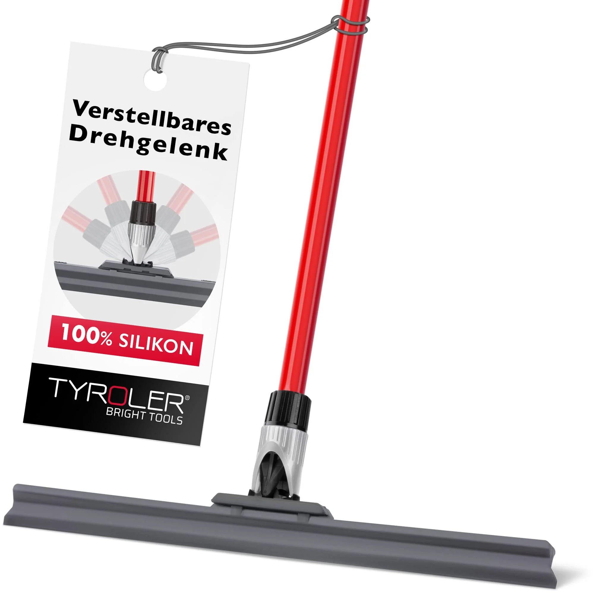 Tyroler Wasserschieber Bodenabzieher 45cm Silikon-Lippe mit Abzieher Boden | Wasserschieber mit Stiel 4-teiligem Griff 140cm | Wasserabzieher Boden geeignet für alle Oberflächen, Abzieher Dusche Boden - Image 7