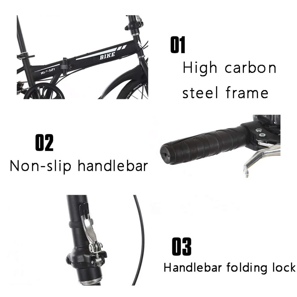 TYXTYX Klappfahrrad 20 Zoll Faltrad Klapprad Fahrrad,Herren Damen Jungen Folding 7 Gang,Geeignet für mehr als 110 cm - Image 8