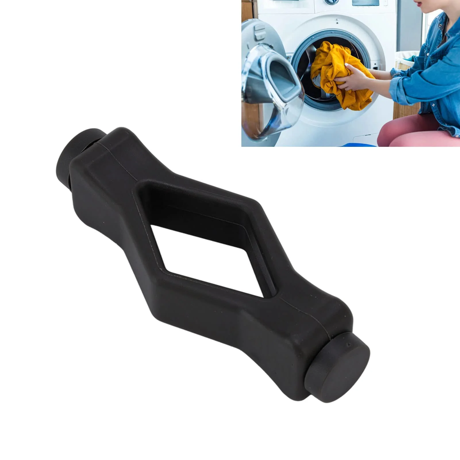Uadme Waschmaschinen Türstütze, Kindersichere Front Load Washer Türprop Posttrockner Türstütze Mundform Starker Magnet Türhalter Waschmaschinen Frontlader Wäschetür für Meisten Waschmaschinen(Schwarz) - Image 8