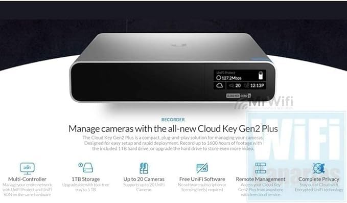 Ubiquiti Networks UniFi Cloud Key Gen2 Plus Server zur Netzwerküberwachung Gigabit Ethernet - Image 9