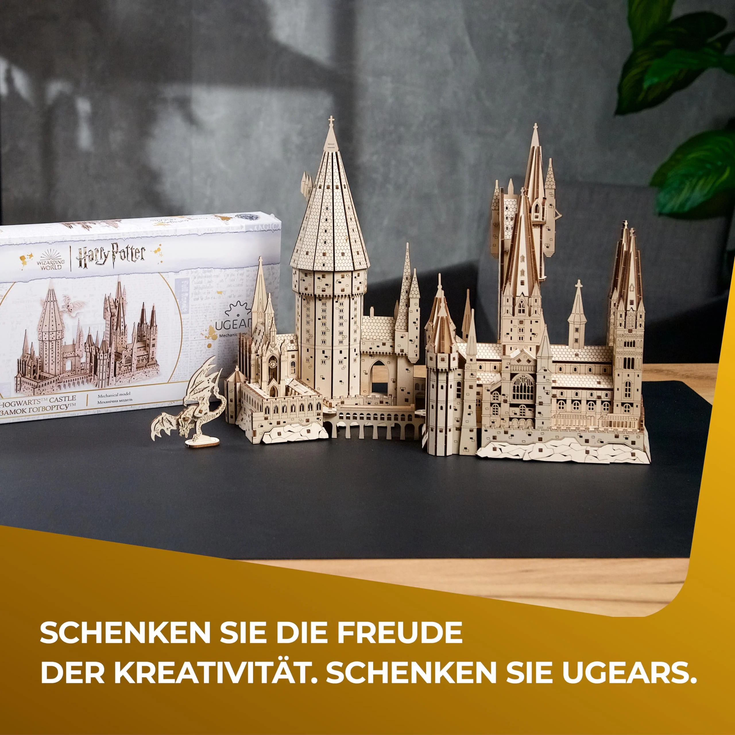 Ugears Hogwarts Castle 3D Puzzle - Holzpuzzle Harry Potter 3D Puzzle Schloss Modellbausatz Erwachsene - Zaubererschule Harry Potter Bausatz 3D Holzpuzzle Erwachsene Geburtstagsgeschenk - 340 Teile - Image 6