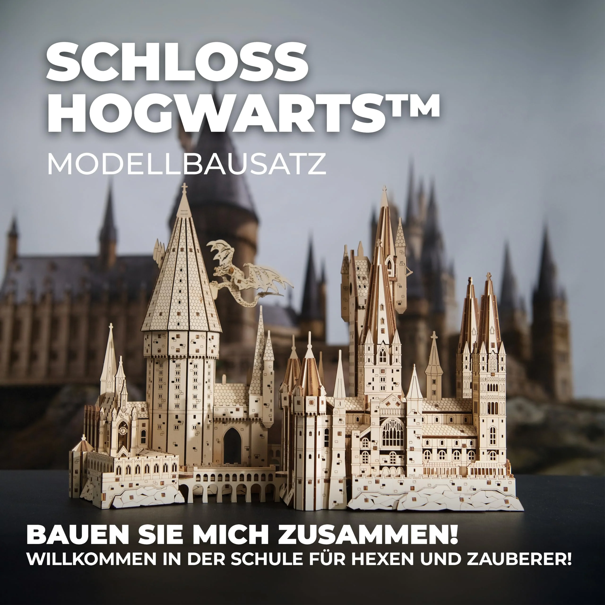 Ugears Hogwarts Castle 3D Puzzle - Holzpuzzle Harry Potter 3D Puzzle Schloss Modellbausatz Erwachsene - Zaubererschule Harry Potter Bausatz 3D Holzpuzzle Erwachsene Geburtstagsgeschenk - 340 Teile - Image 9